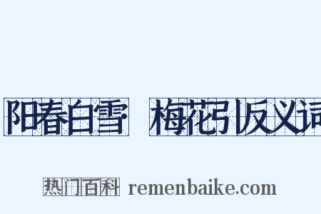 阳春白雪·梅花引反义词是什么意思的图片